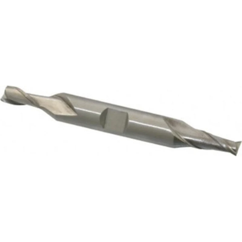Value Collection 15/64, 1/2 LOC, 3/8 Shank Diam, 3-1/8 OAL, 2 Flute, High Speed Steel Square End Mill Double End, Unc...